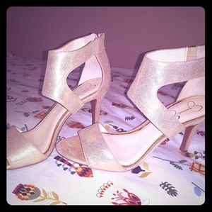 Leather gold sandals